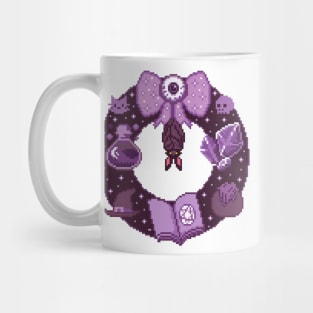 Witchy Wreath Pixel Art Mug